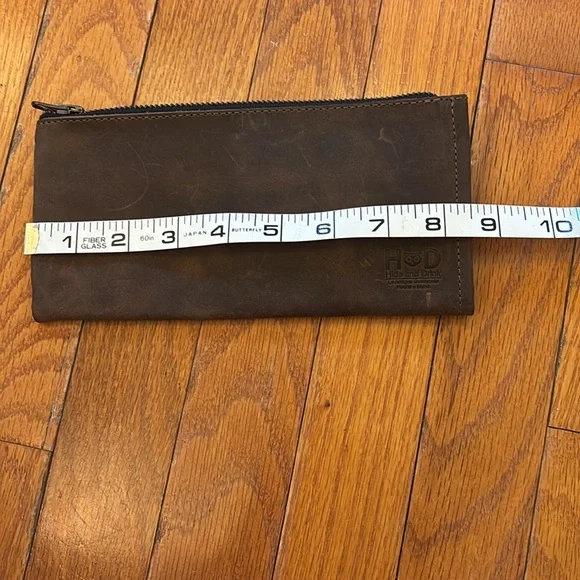 Hide and drink chocolate brown suede wallet - Picture 8 of 9
